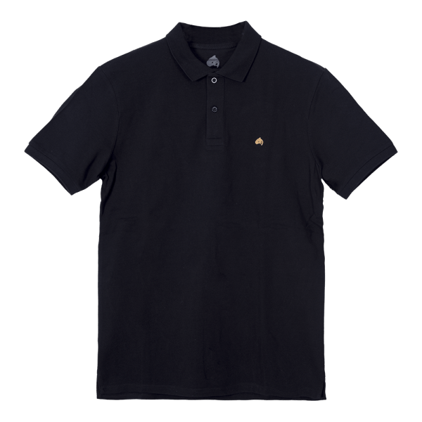 Willy black polo front view